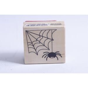 Spider hanging on Web, Message Stamp, Halloween, Insect, Animal Silhouette